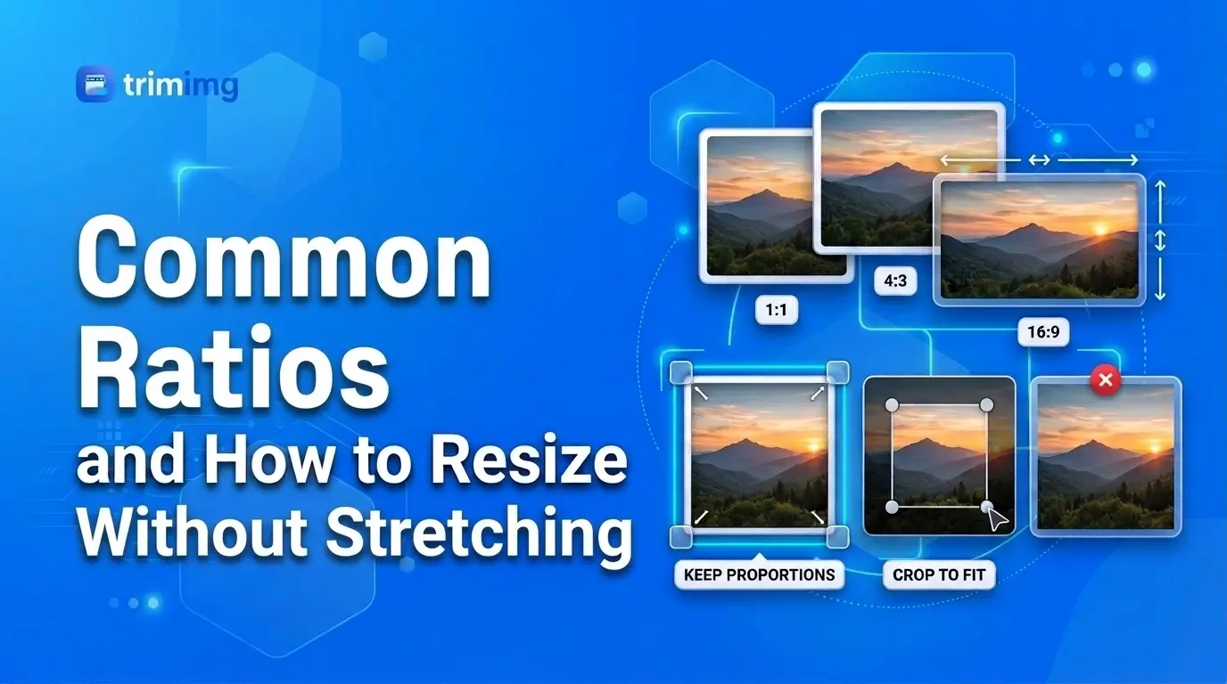 Common ratios and how to resize without stretching